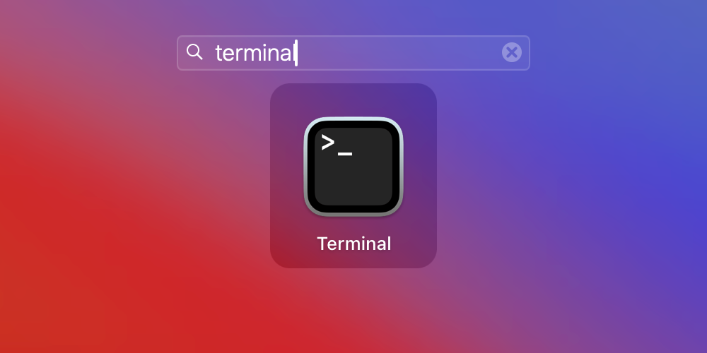 Результаты поиска Terminal в Launchpad. 
