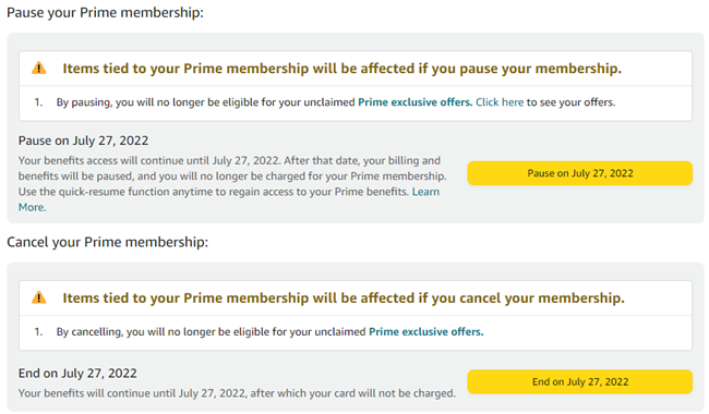 Приостановить или отменить членство.