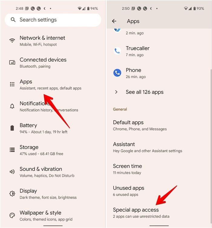 Impostazioni: accesso app speciali per installare app sconosciute