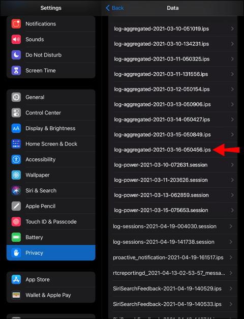 Список файлов log-aggregated, выберите самый свежий