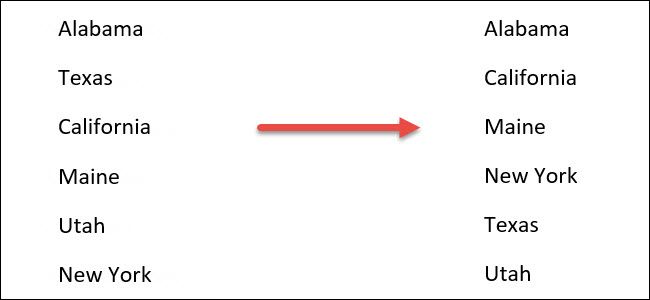 Как алфавитизировать текст в Word