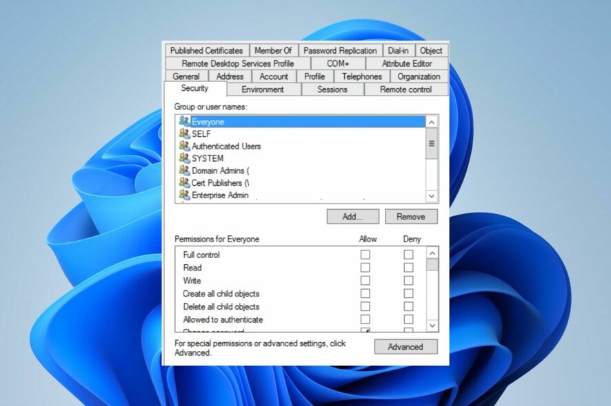 Как назначать разрешения в Active Directory