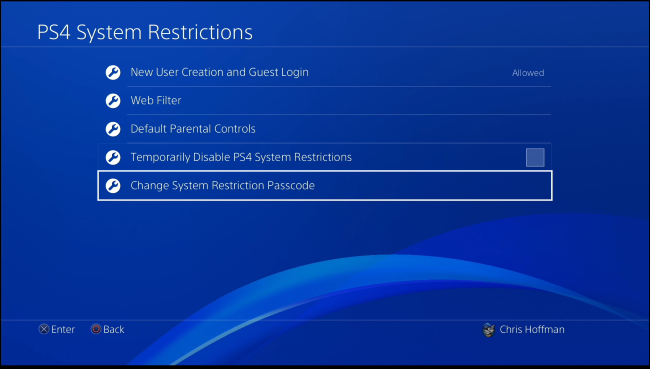 Изменение PIN-кода системных ограничений PS4