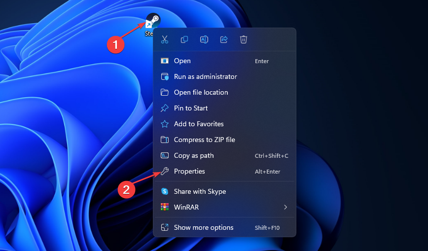 Ярлык Steam: свойства ярлыка