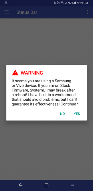 Предупреждение о возможных проблемах на Samsung