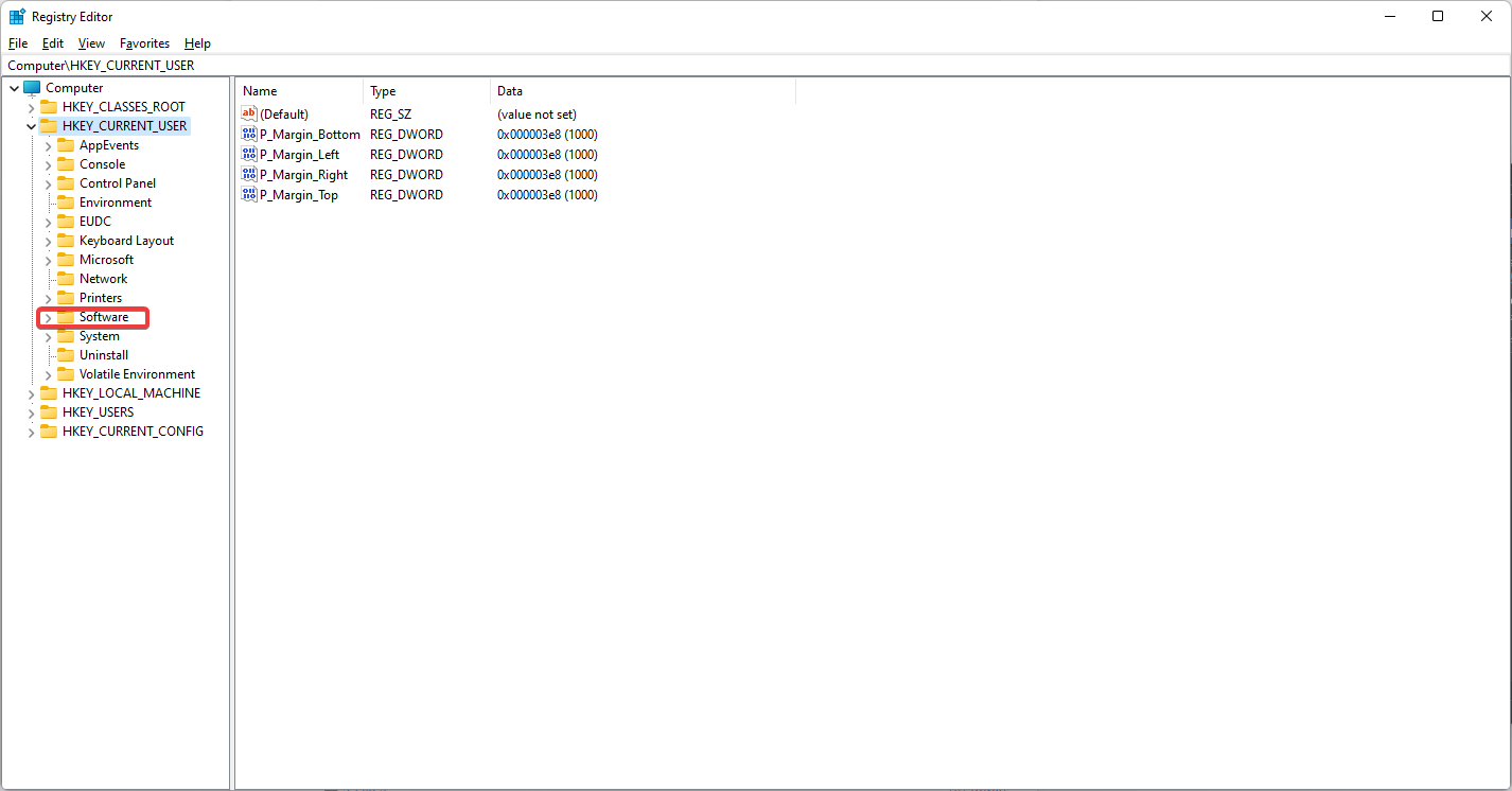Откройте редактор реестра.