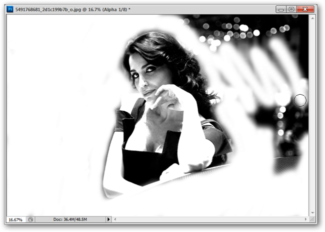 Редактирование альфа-канала кистью или ластиком