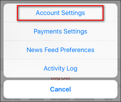Раздел «Видео и фото» в настройках аккаунта Facebook