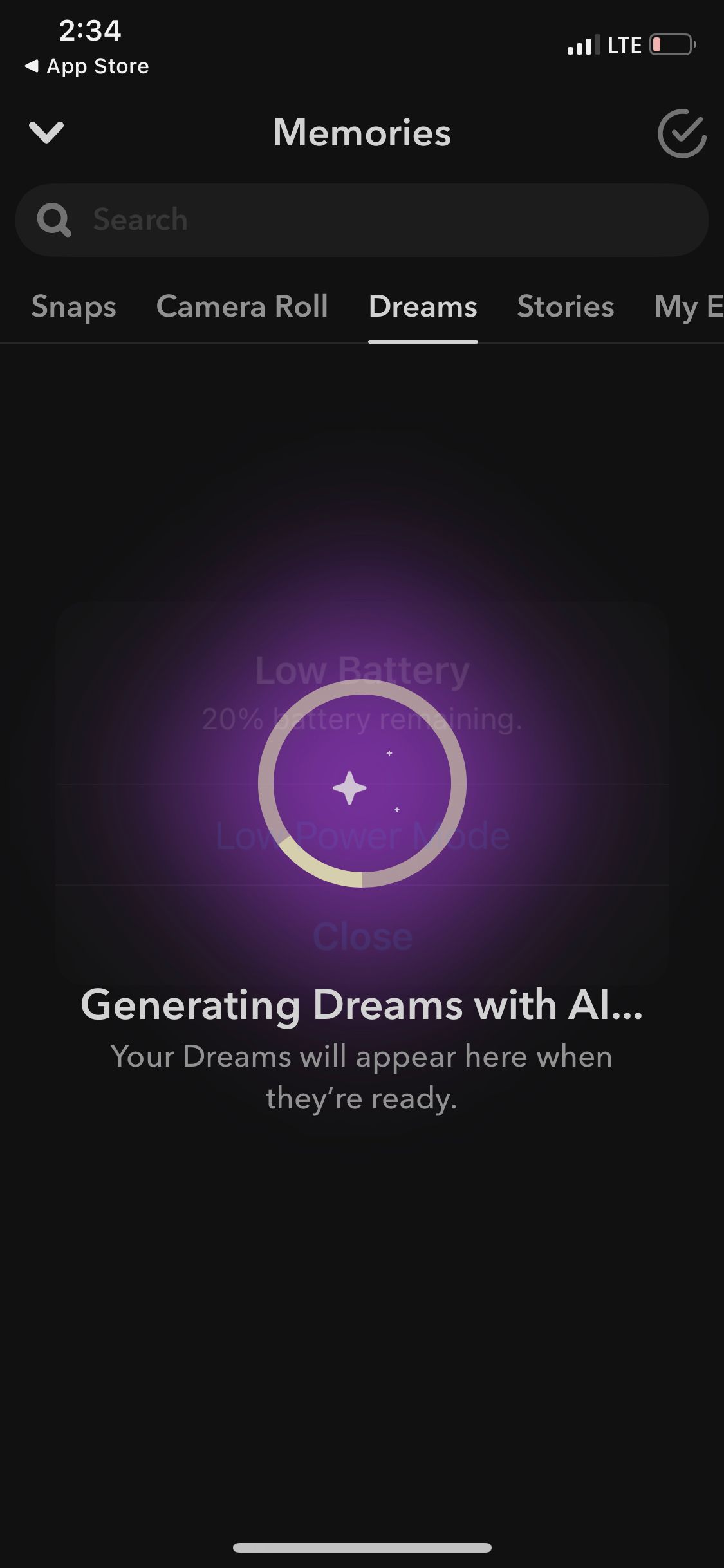 Процесс генерации Dreams в Snapchat