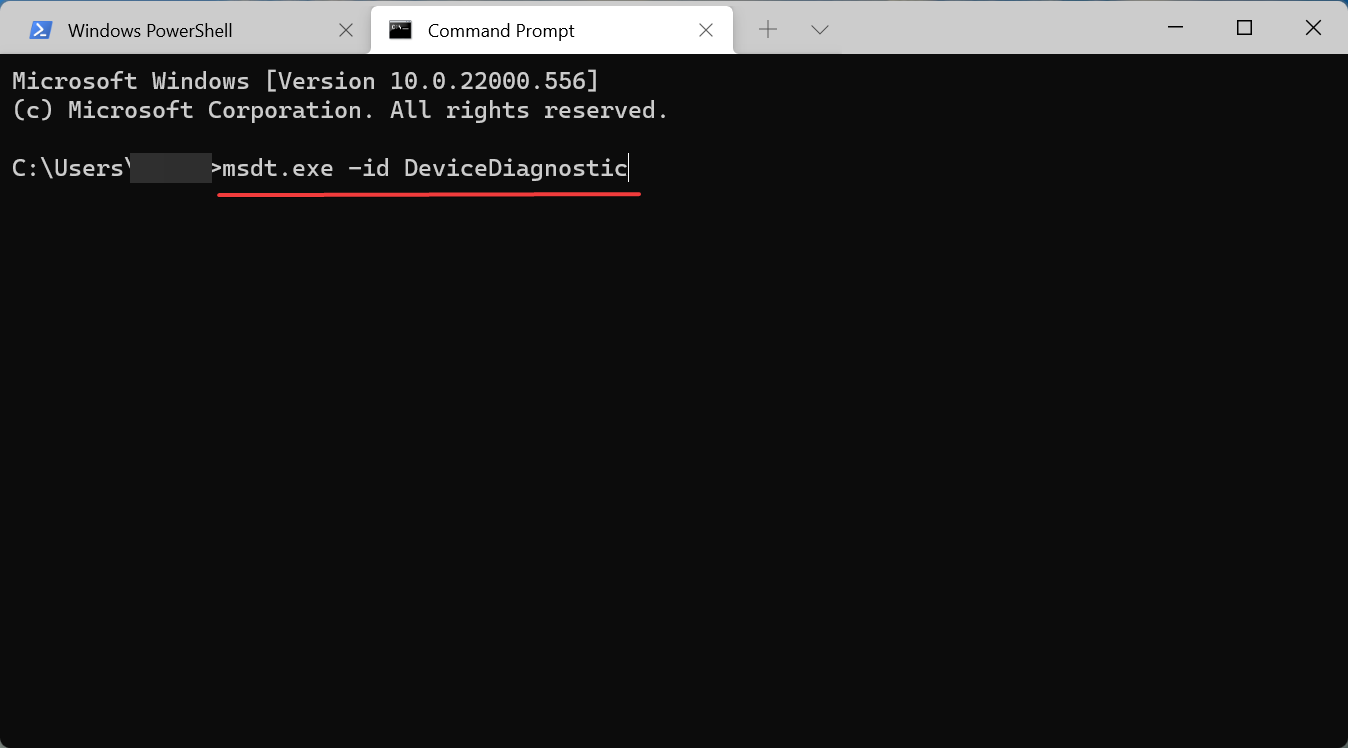 Запуск средства устранения неполадок 'Оборудование и устройства'