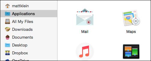Пример цветных значков и кастомных папок в боковой панели Finder