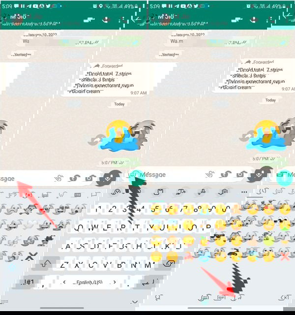 Экран с просмотром стикеров в WhatsApp