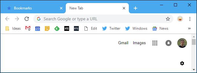 Панель закладок с сокращёнными названиями