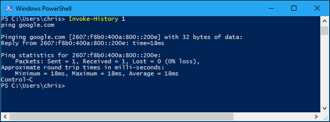Выполнение команд из истории по Id через Invoke-History