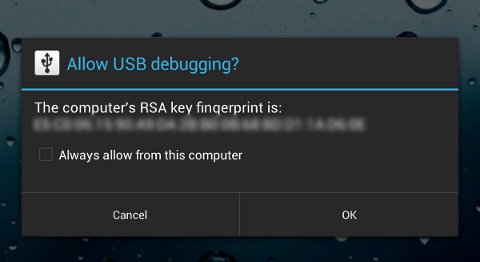 Разрешить USB-отладку на Nexus 7
