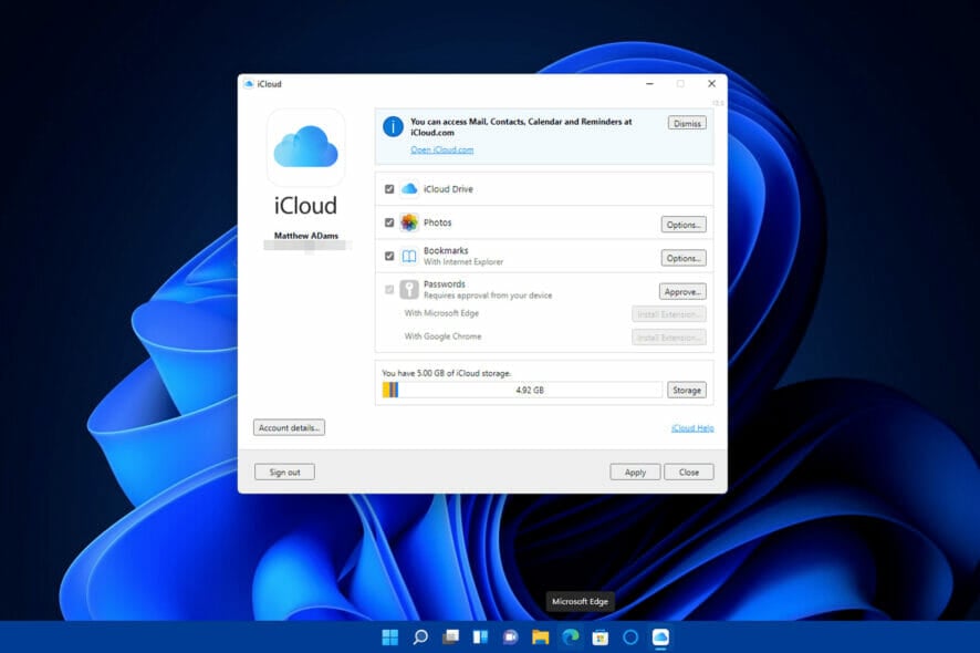 Синхронизировать iPhone с Windows 11 через iCloud