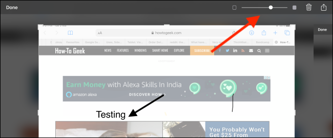Регулировка полупрозрачного слоя поверх скриншота