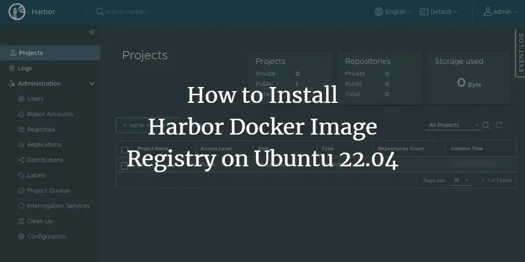 Установка Harbor на Ubuntu 22.04 с Docker