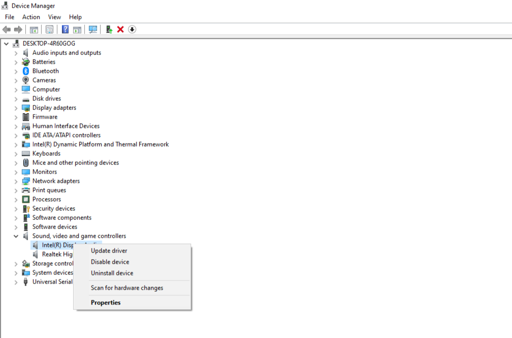Обновление звукового драйвера в Windows