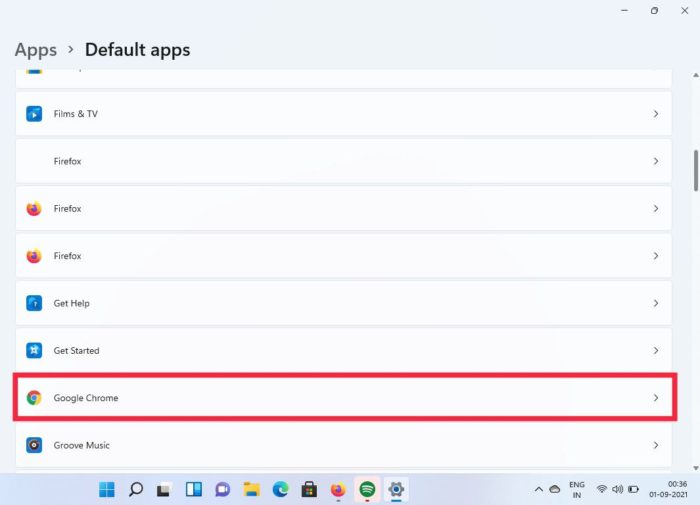 Параметры «Приложения по умолчанию» в Windows 11