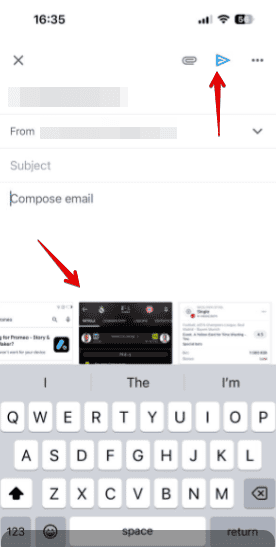 Кнопка отправить сообщение с вложениями