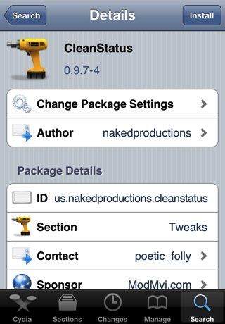 Установленный джейлбрейк: значки и статус-бар на iOS