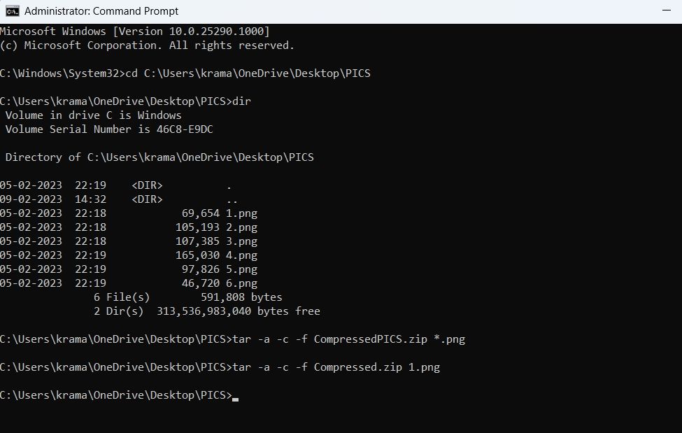 архивирование одного файла в CMD