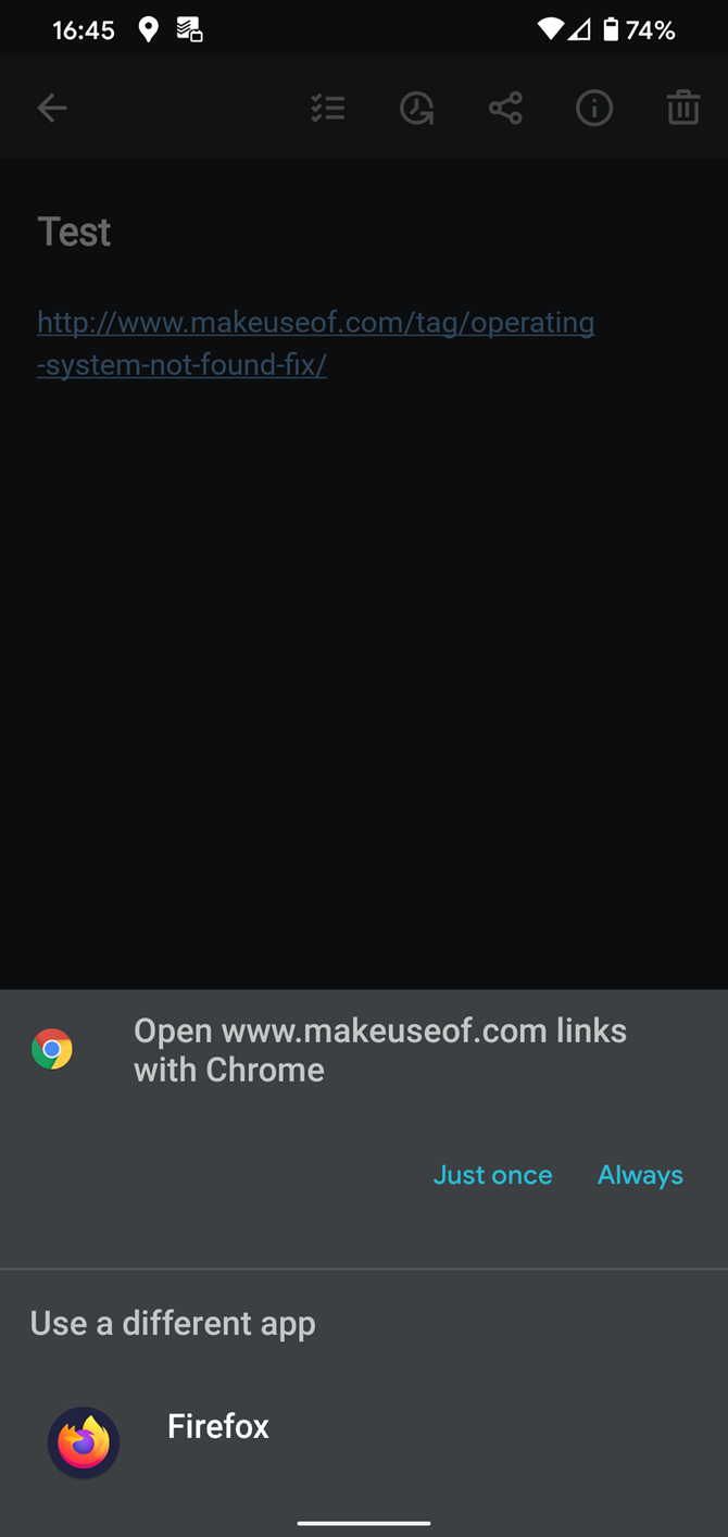Android Choose Default App