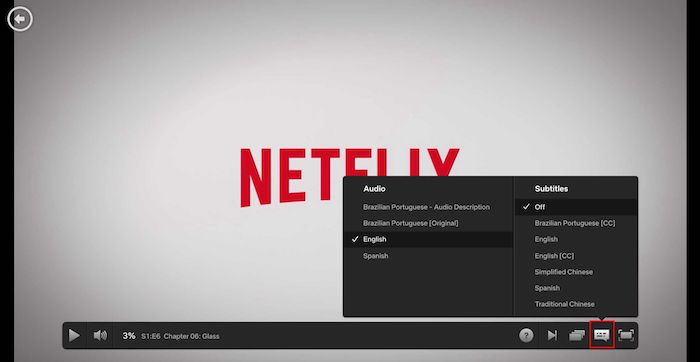 Escuchar Netflix con Descripción de audio