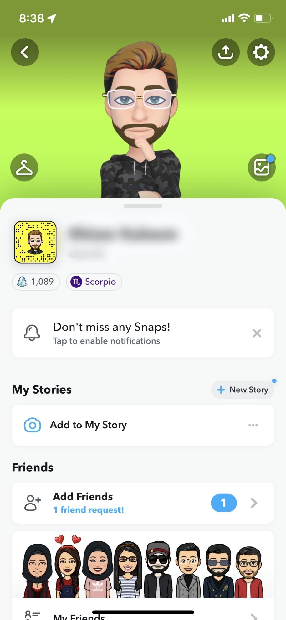 My Snapchat profile