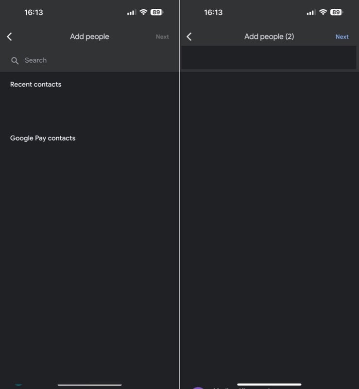 добавление людей в новую группу google pay