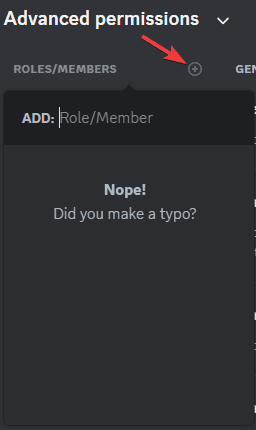 Кнопка добавить участника или роль