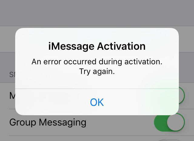 Corriger l’erreur d’activation iMessage et FaceTime