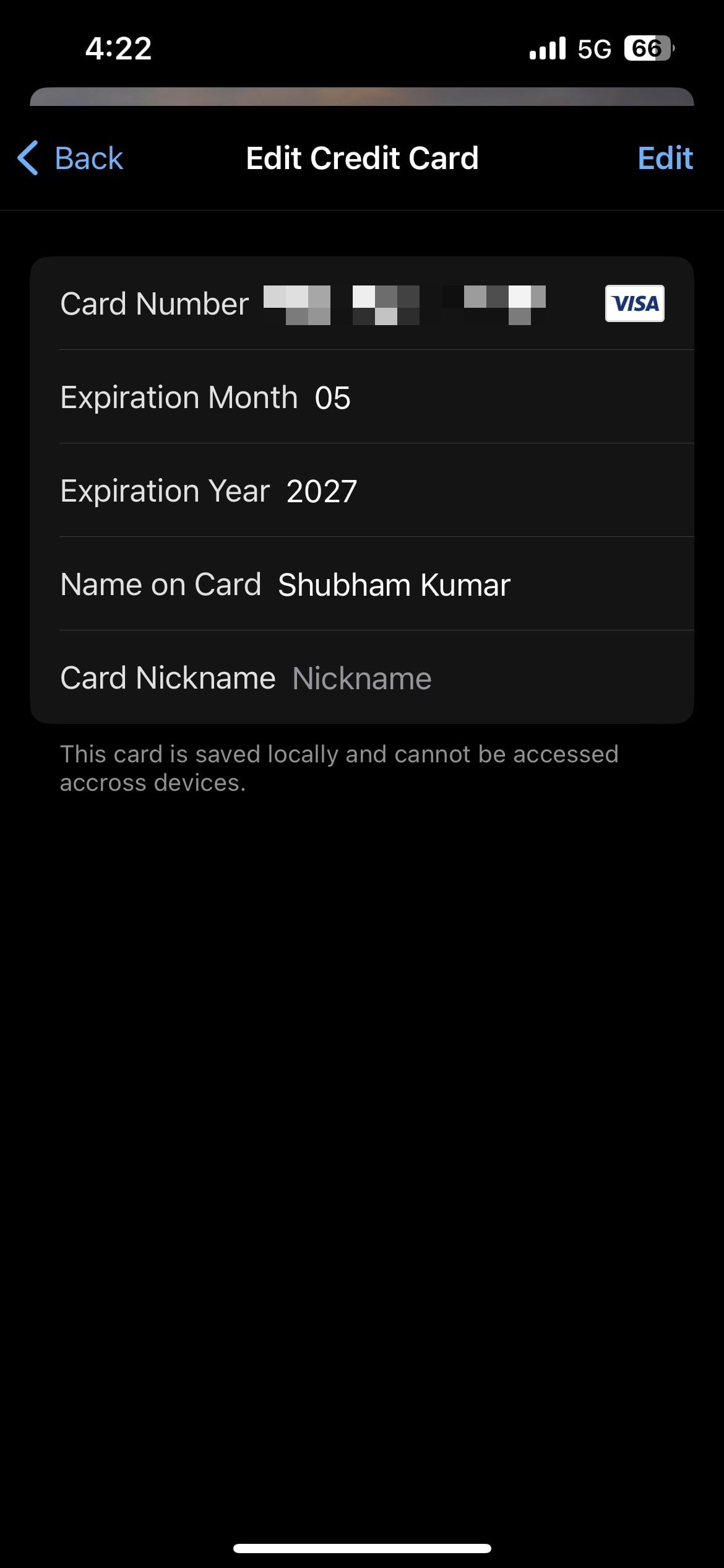 Опция Редактировать в Edge
