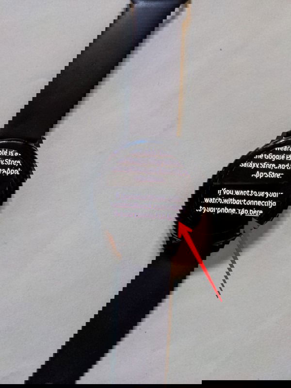 Galaxy Watch Help Screen