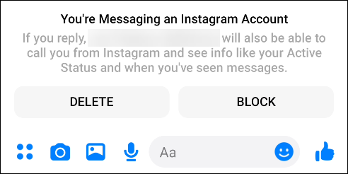 подсказка для получателя в Facebook