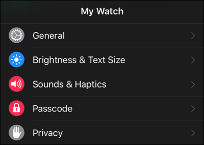 Экран «Звук и тактильные сигналы» в приложении «Мои часы» на iPhone