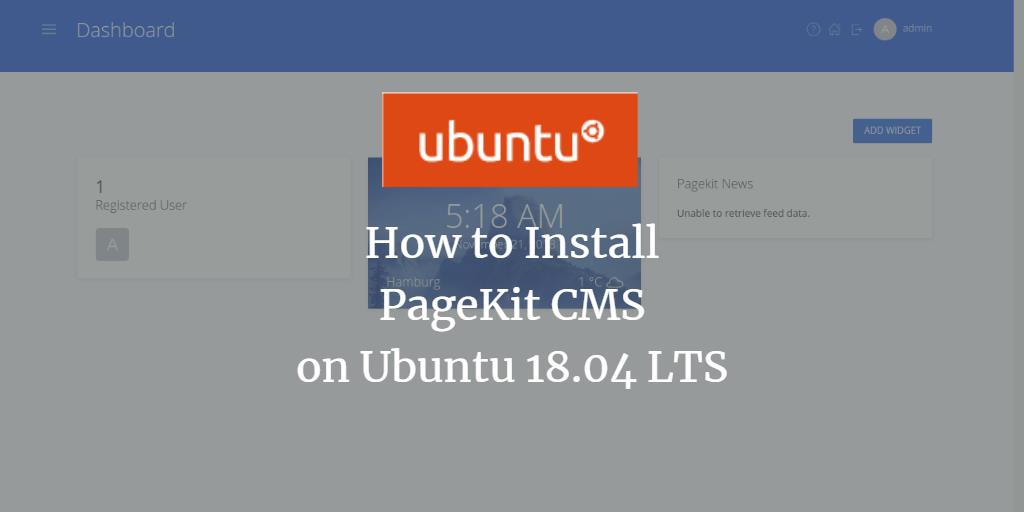 Установка PageKit на Ubuntu 18.04 с Apache