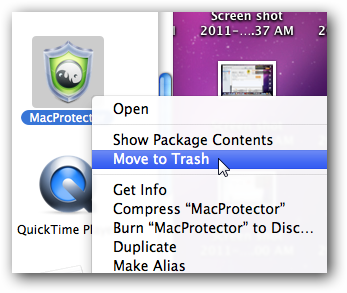 MacProtector 앱을 삭제하는 화면 스크린샷