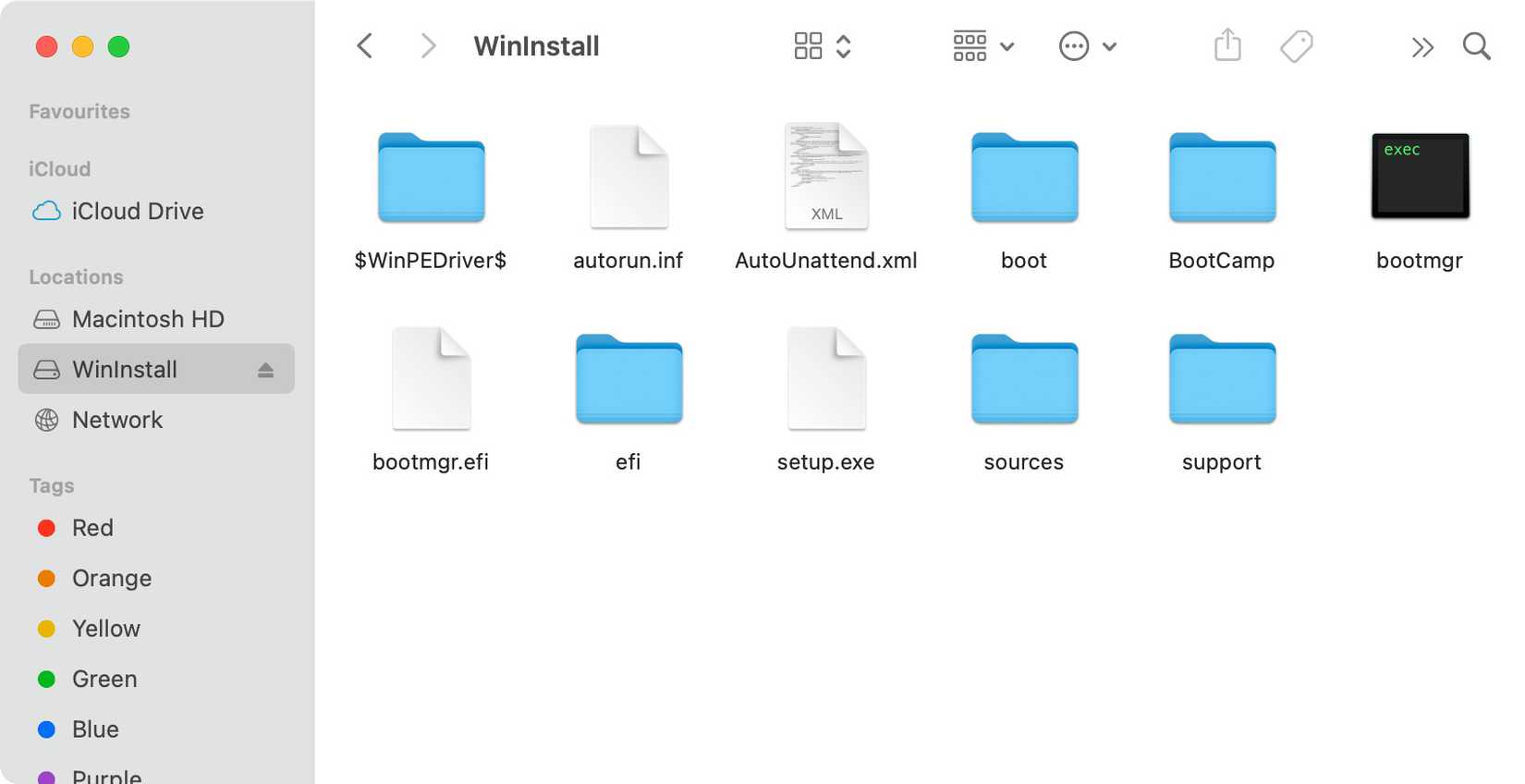 USB‑накопитель в боковой панели Finder