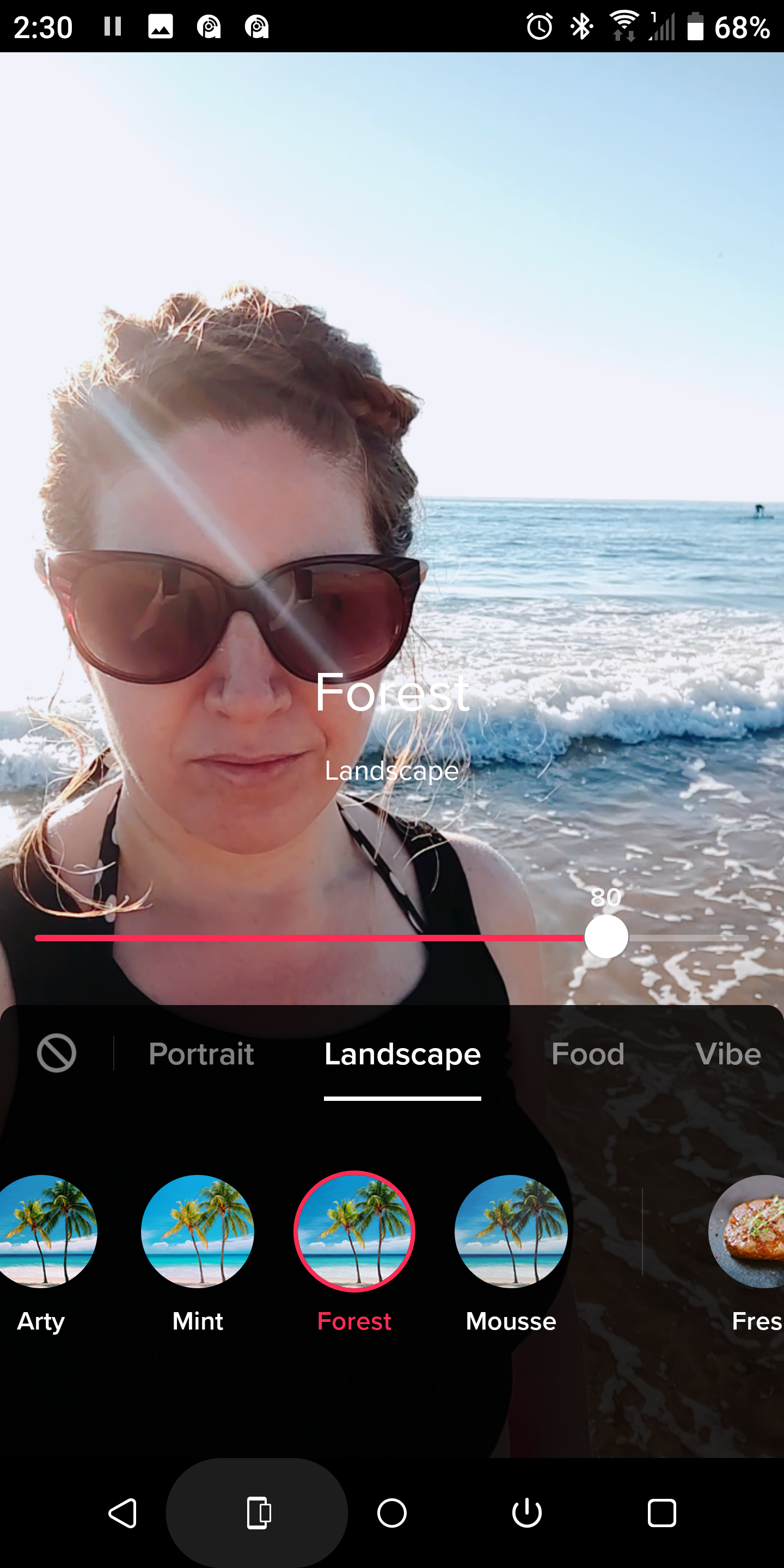 фильтр Forest в TikTok