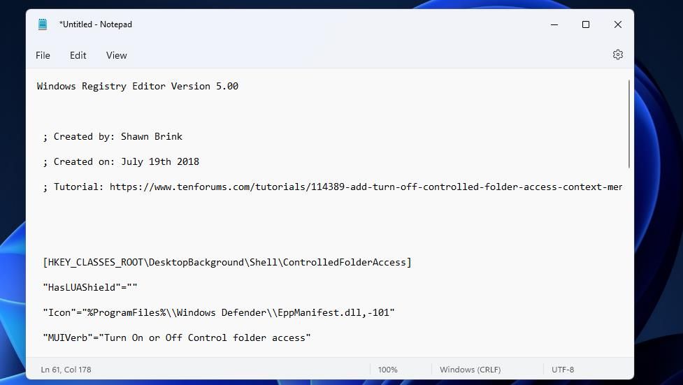 Скрипт реестра для Controlled folder access