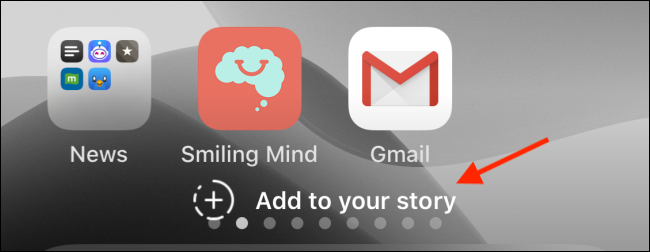 Нажмите «Добавить в вашу историю» после редактирования