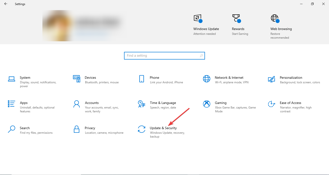 Update & Security enable running scripts on windows 10