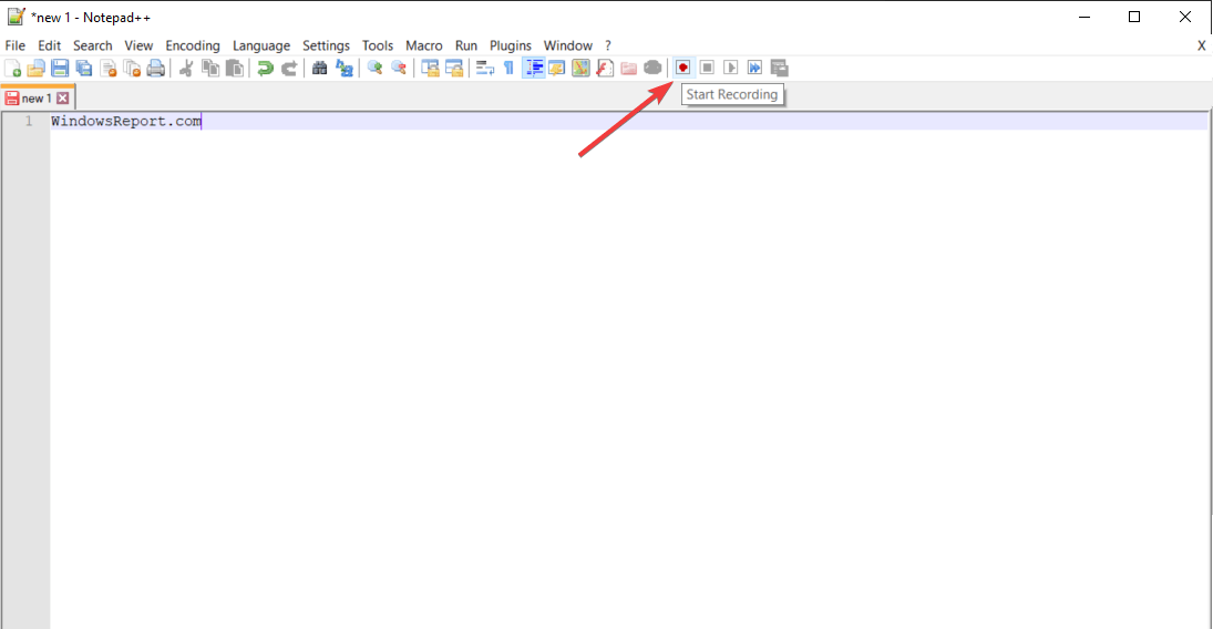 Кнопки записи макроса в Notepad++