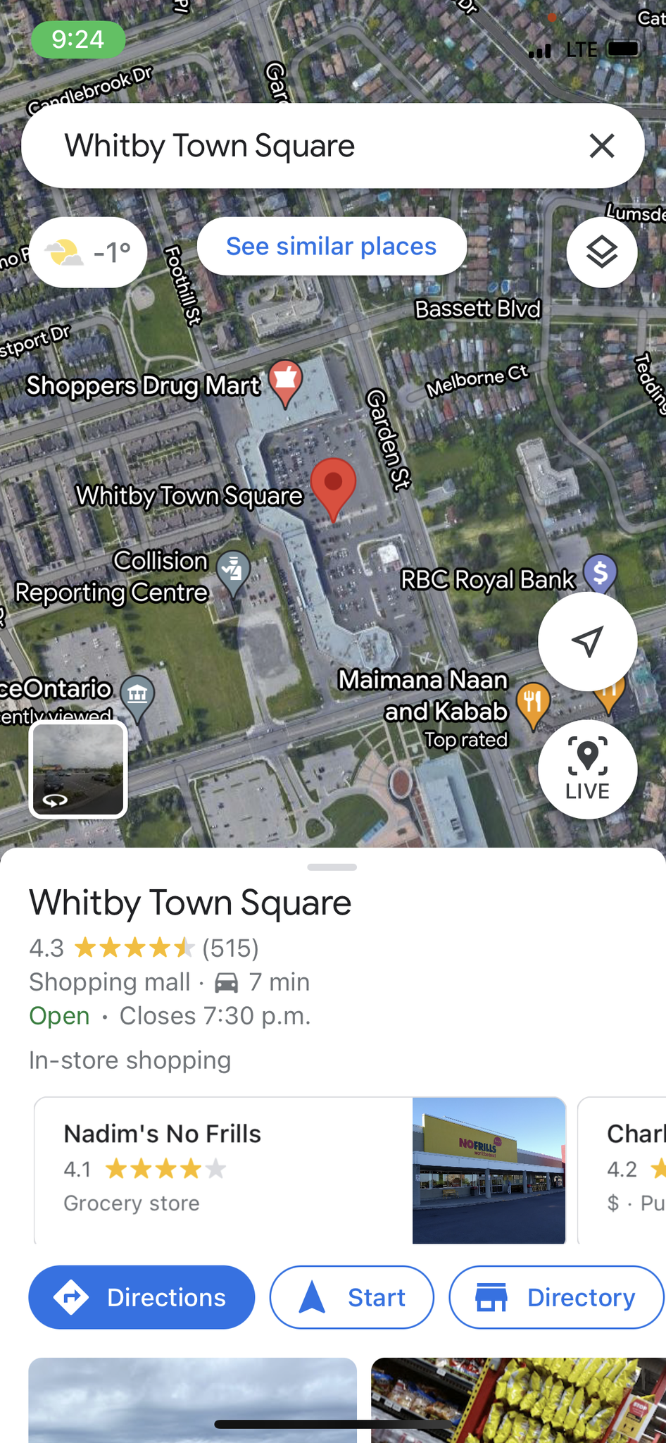 Выбор места на Google Maps iPhone