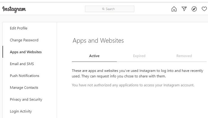 Приложения и веб-сайты в Instagram