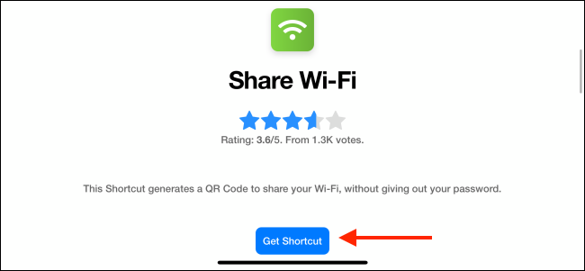 Нажмите Получить ярлык