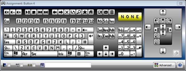 Виртуальная клавиатура Xpadder для назначения клавиш к кнопкам контроллера