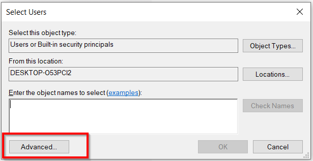 Вкладка Дополнительных настроек Remote Desktop